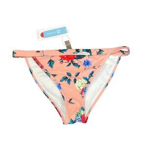 Cupshe Bikini Bottom Pink Rose Floral Swim Beach Vacation Pool Size Medium New